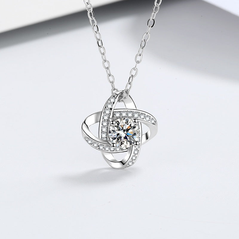 Four-leaf clover necklace pendant