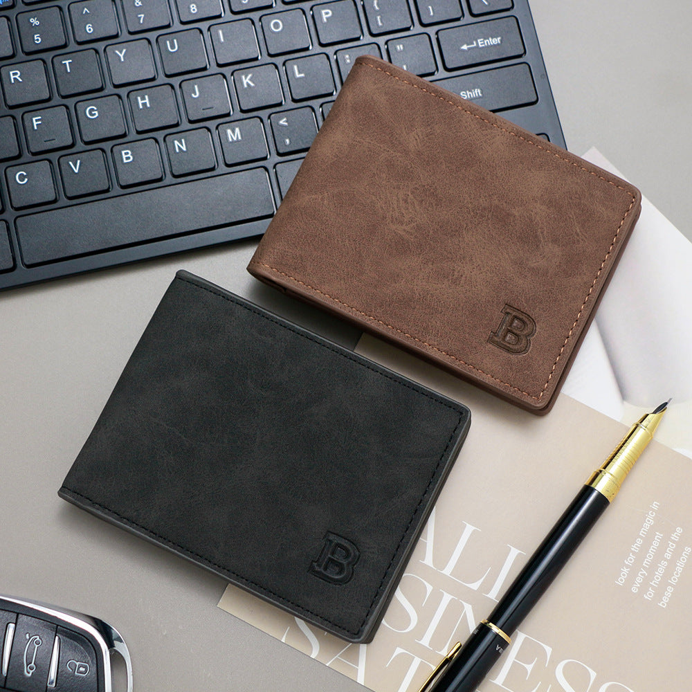 Retro Men's Short PU Wallet