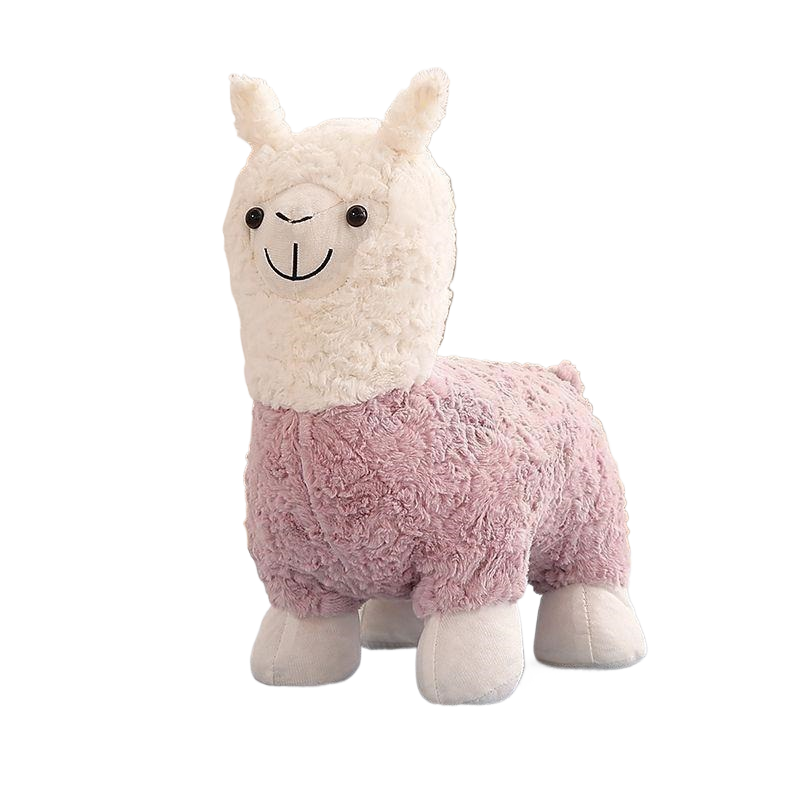 Foldable Plush Alpaca Stool
