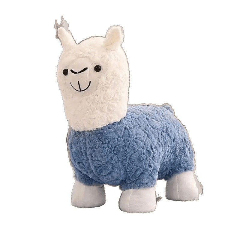 Foldable Plush Alpaca Stool