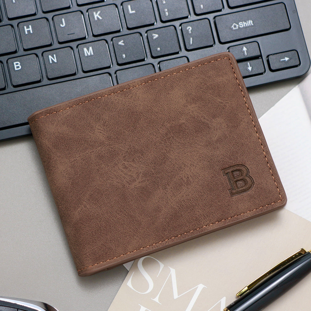 Retro Men's Short PU Wallet