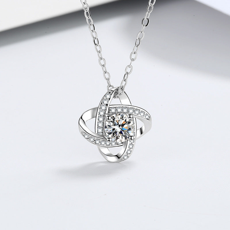 Four-leaf clover necklace pendant