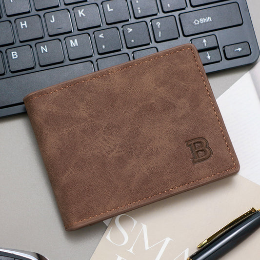 Retro Men's Short PU Wallet