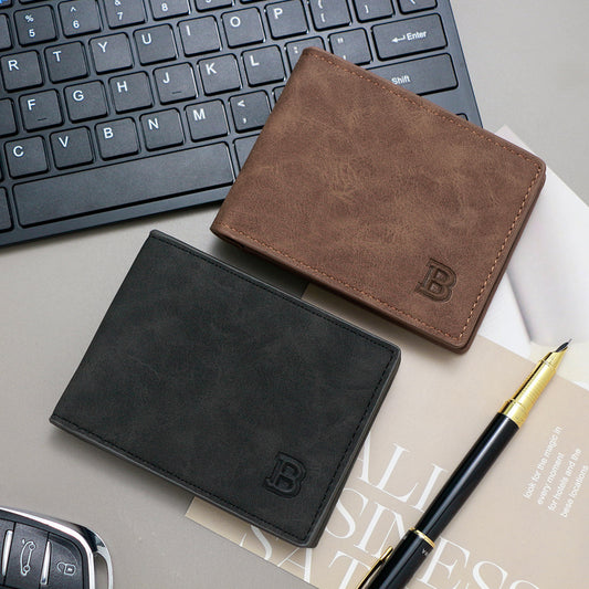 Retro Men's Short PU Wallet