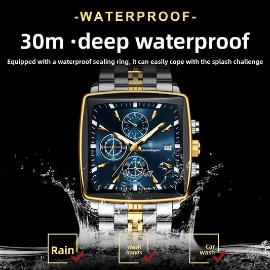 Multifunctional chronograph business men's watch
